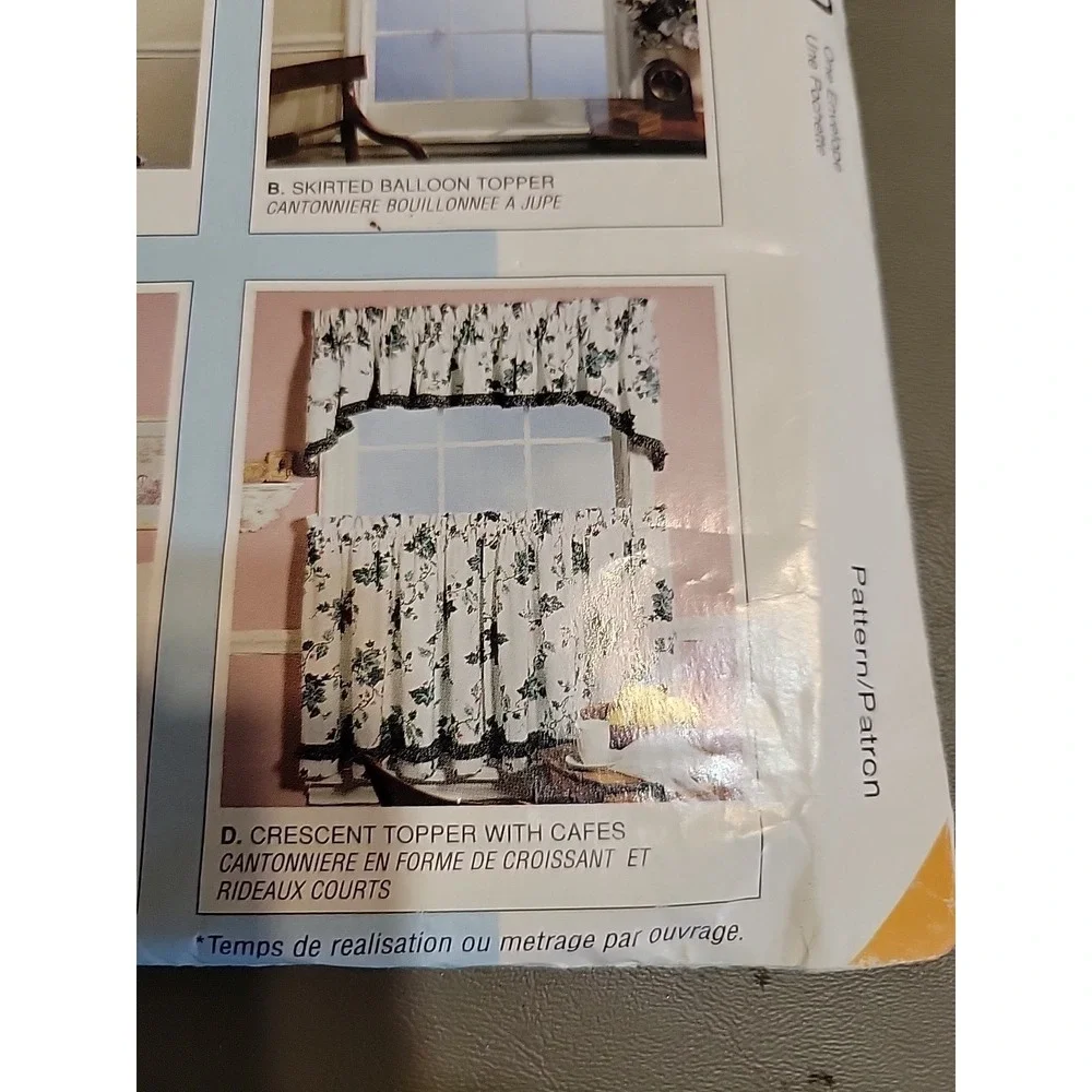 McCall's 770 HOME DECOR Uncut CAFE CURTAINS Bell & Balloon Toppers Valances
